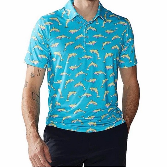 chubbies Other - Chubbies Flying Dolphin Print Polo